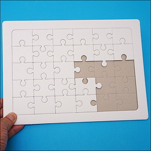 お絵描き白いジグソーパズル(28cm×20cm)　30ピース