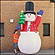 クリスマスエアブロー装飾　ジャンボスノーマン＆ツリー　H360cm×W200cm