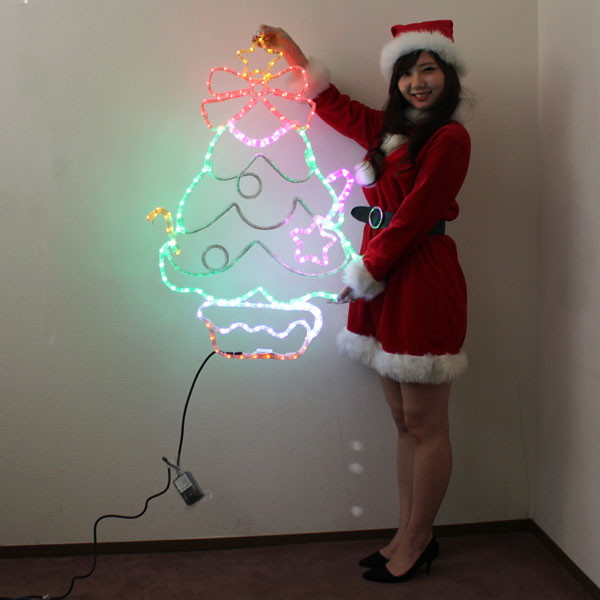 LEDイルミネーション チューブライト ファンシーツリー H90cm～イルミネーション【クリスマスグッズ・クリスマス用品】