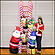 クリスマスエアブロー装飾　クリスマスはしごフレンズ　H260cm