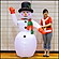 クリスマスエアブロー装飾　動くハンドムービングスノーマン　H180cm