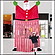クリスマス装飾　ビッグなサンタのハンギングカーテン　H350cm