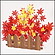 秋装飾　紅葉（もみじ）垣根スタンド　W53cm