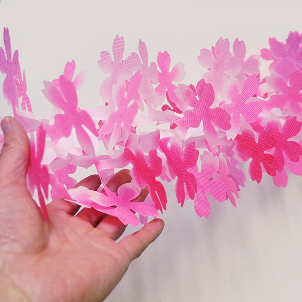 春の装飾 桜の装飾 桜装飾 花びら25枚桃色桜ガーランド L180cm